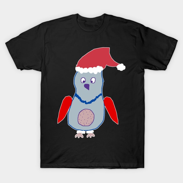 Owl Winter Christmas Santa Clause T-Shirt by FindYourFavouriteDesign